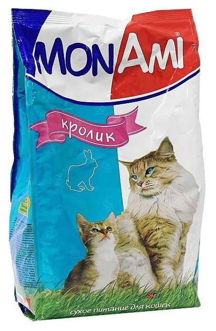 Сухой корм для кошек MonAmi кролик 10 кг.